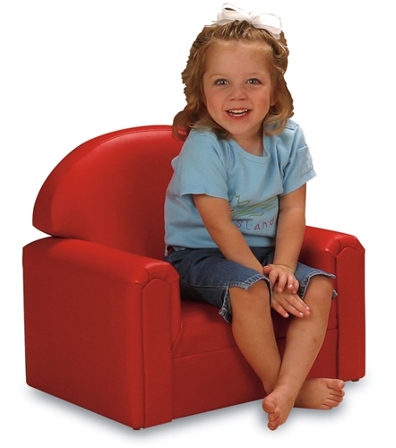Brand New World Preschool Premium Vinyl Upholstery Chair Red 
